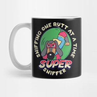 Adorable Super Dachshund Sniffer Cute and Funny Mug